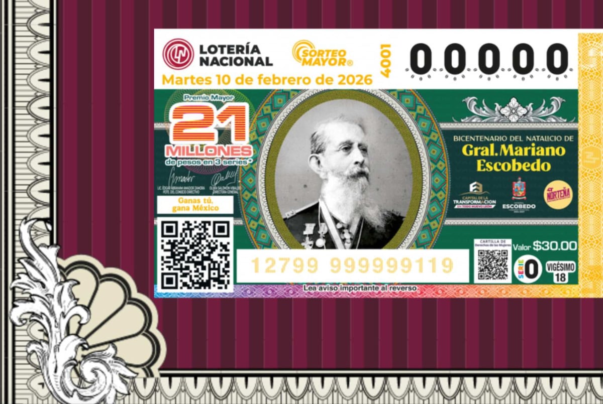 Resultados Lotería Nacional 10 de febrero 2026: números ganadores del Sorteo Mayor 4001